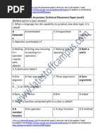  Manhattan Associates Technical Placement Paper Level1