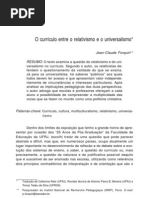 O currículo entre o relativismo e o universalismo