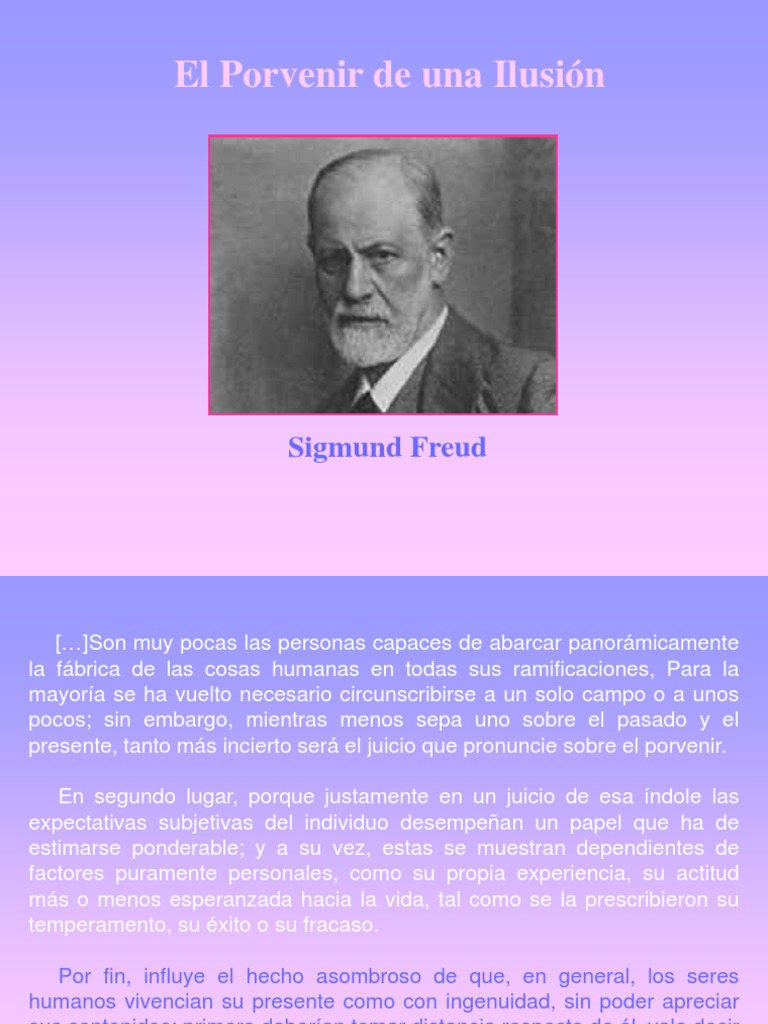 El Porvenir de Una Ilusion PDF Sigmund Freud Homo Sapiens