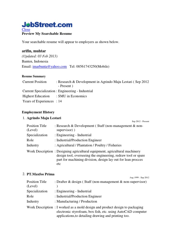 surat lamaran kerja untuk jobstreet.docx | Auto Cad ...