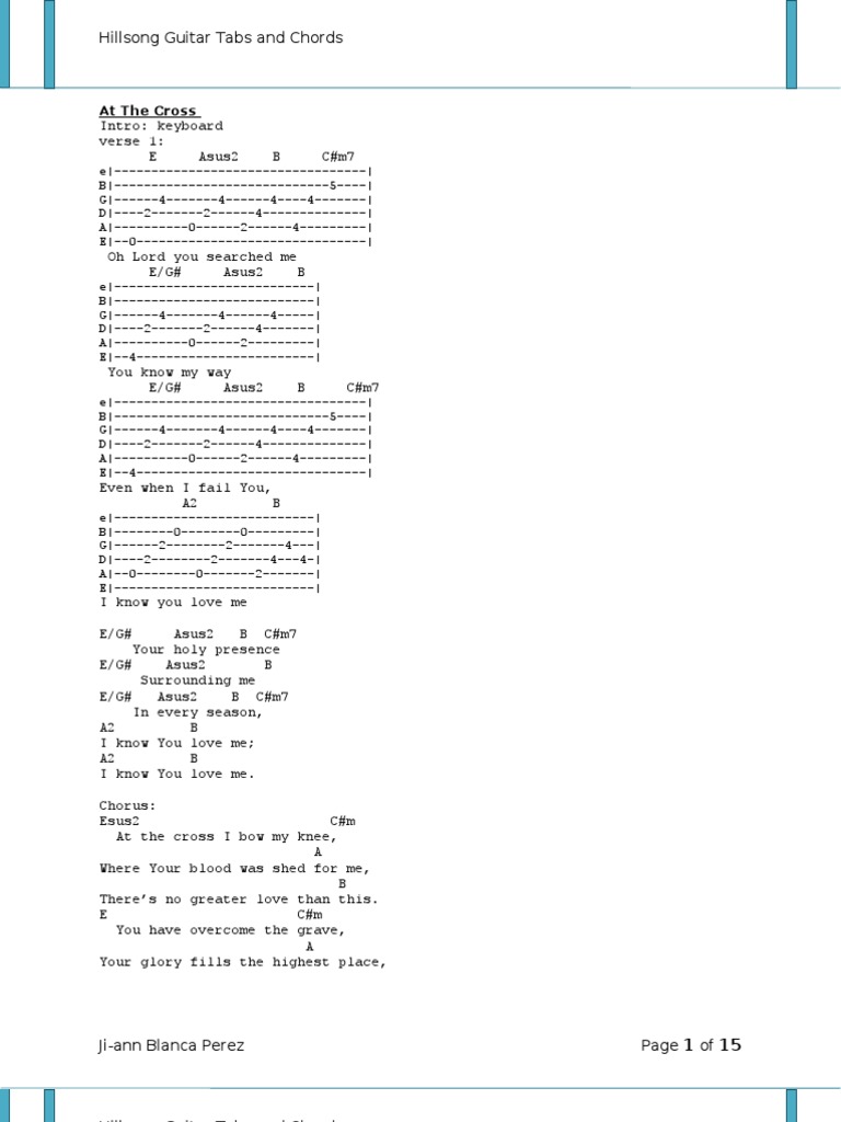 Là Dans Le Feu Hillsong Accords Pdf
