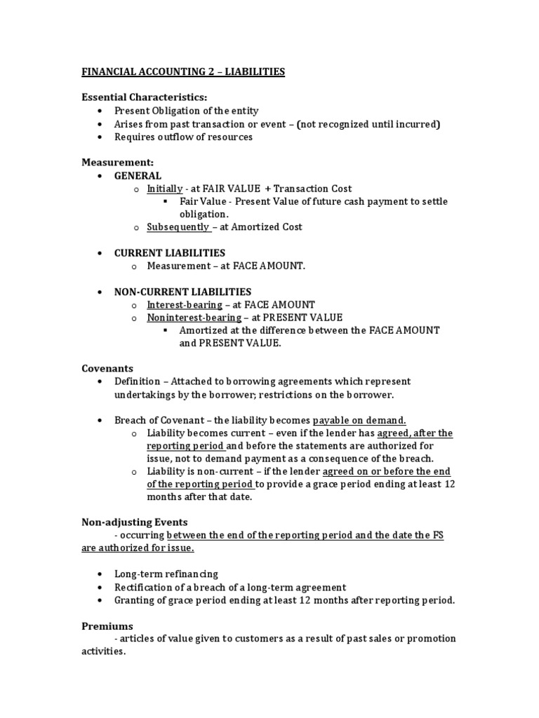 Financial Accounting - Liabilities | PDF | Revenue | Expense