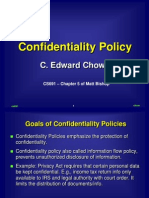 Confidentiality Policy: C. Edward Chow