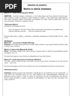 Modelo de Cerimonial de Casamento