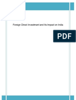 Foreign Direct Investment and Its Impact On India