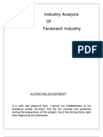 Industry Analysis of Facewash Industry: Acknowledgement