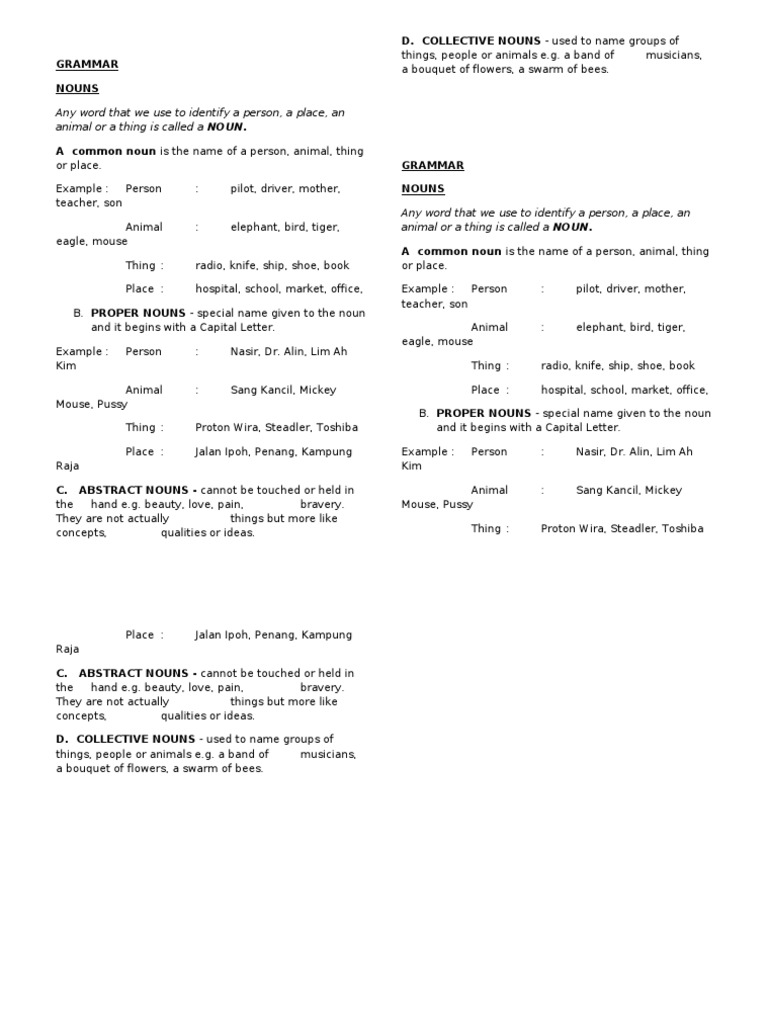 Grammar Notes Year 6 Pdf