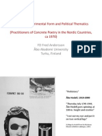 Between Experimental Form and Political Thematics Among Practitioners of Concrete Poetry in The Nordic Countries, Ca 1970