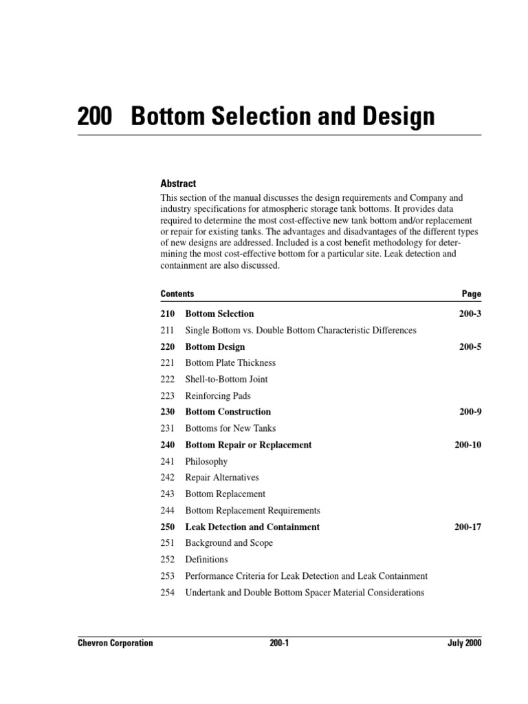 Sloped Bottom Tank Design Overview | PDF | Corrosion | Leak