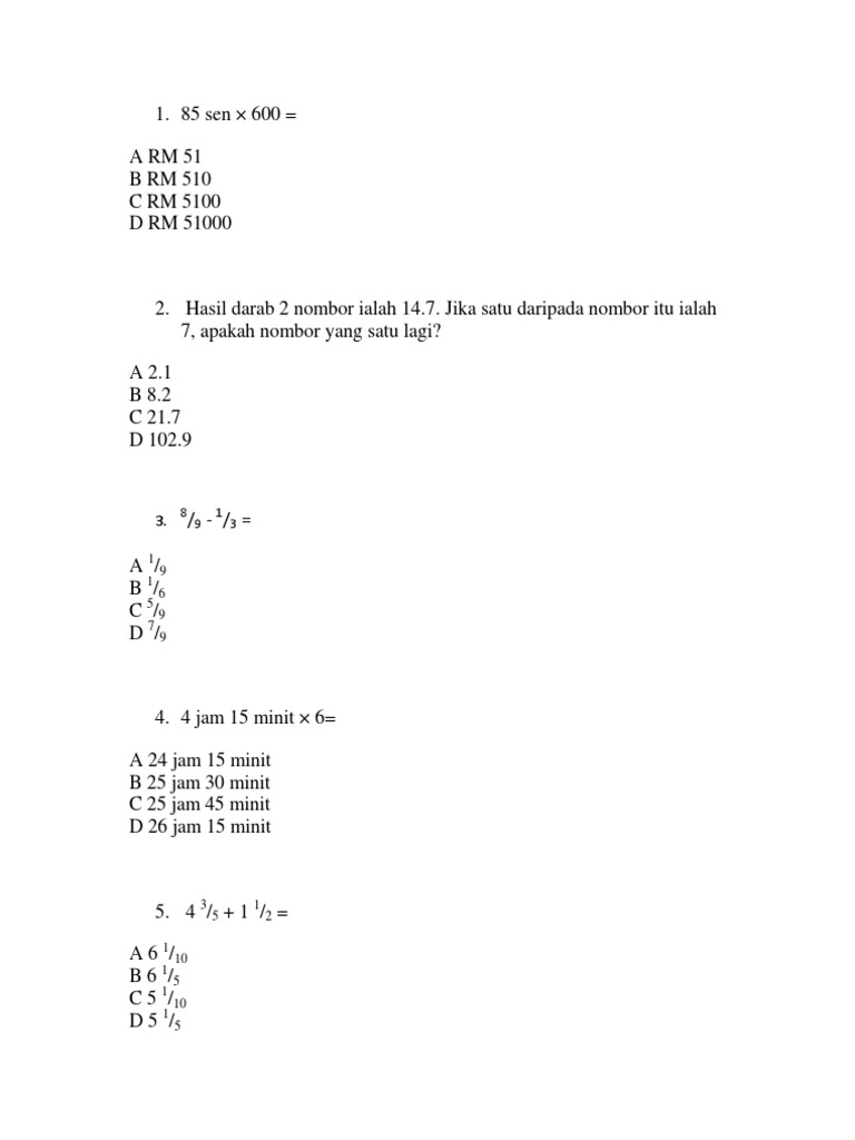 Soalan | PDF