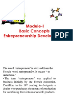 Module-I Basic Concepts Entrepreneurship Development