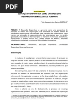 Artigo de Conclusao de Especializacao - Pedagogia Empresarial e Educacao Corporativa