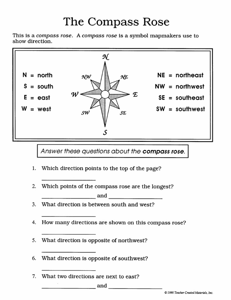 the-compass-rose-geography-worksheet-pdf