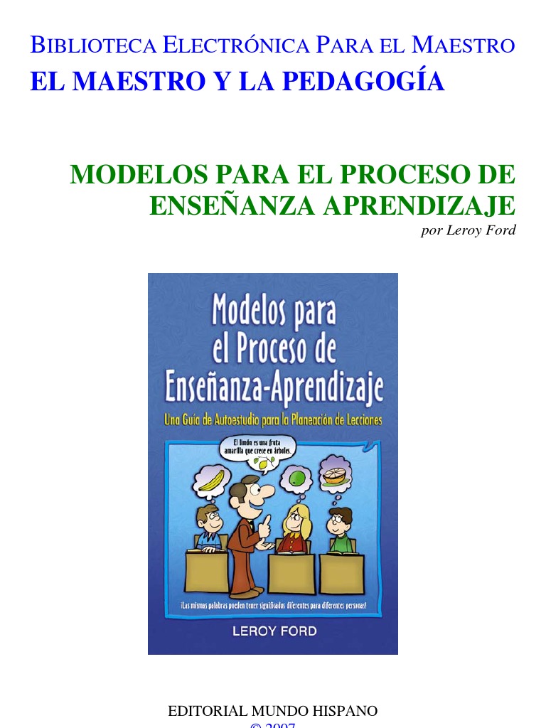 Modelos para El Proceso Enseñanza-Aprendizaje | PDF | Aprendizaje ...