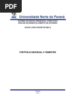 PORTFÓLIO INDIVIDUAL 4º SEMESTRE - UNOPAR - ANÁLISE DE SISTEMAS