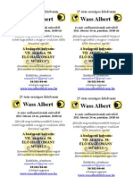 Wass Albert szépirodalmi felolvasás 2012