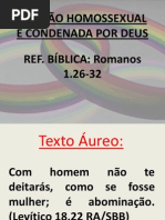 A UNIÃO HOMOSSEXUAL É CONDENADA POR DEUS