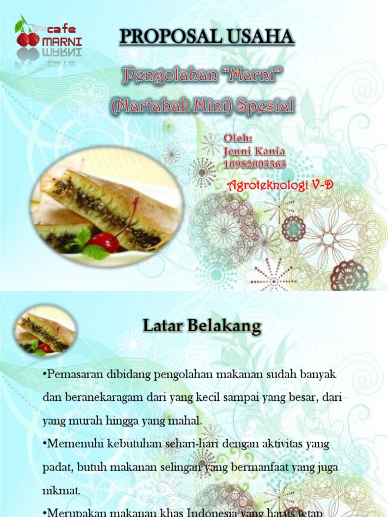 Presentasi Proposal Usaha Marni Martabak Mini