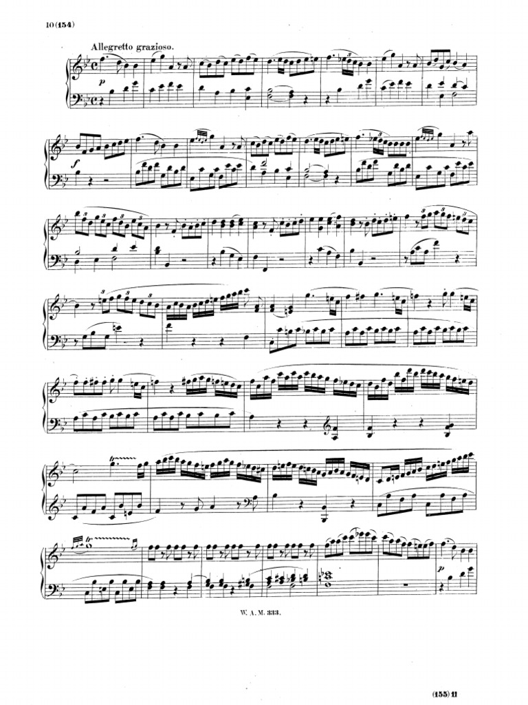 Mozart K 333 1st Movement