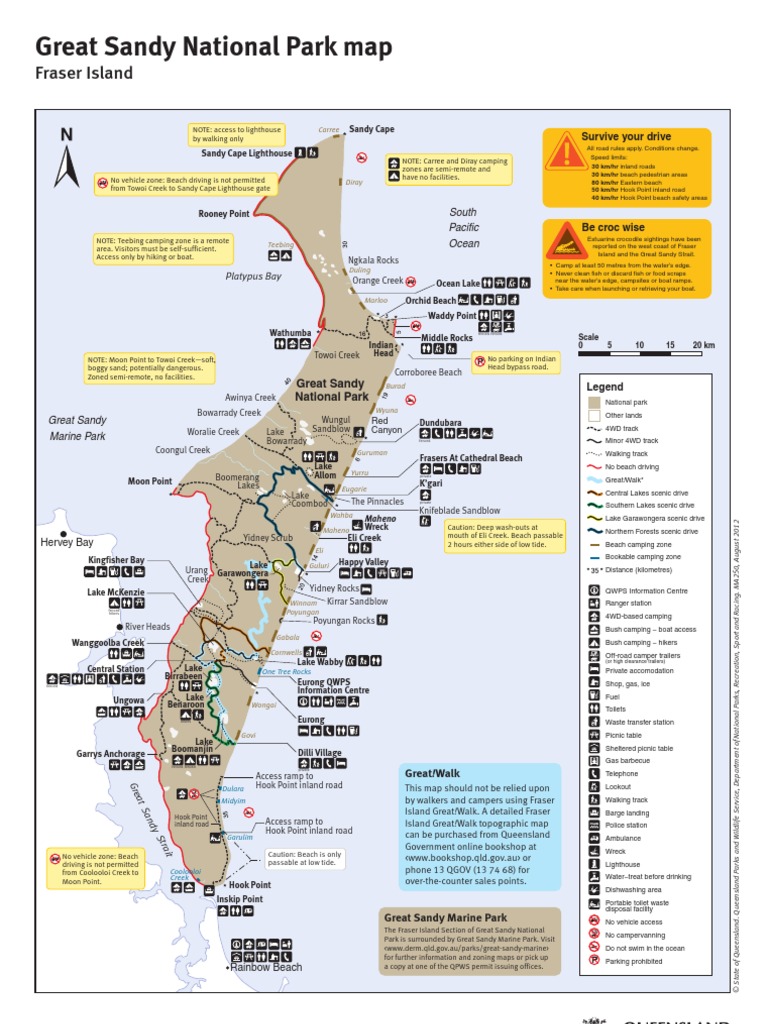 Fraser Island Map Beach Science