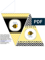 Free Printable Bee Party Theme Flag Banner