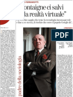 Un Popolo Di Frenetici Informatissimi Idioti, Di Franco Ferrarotti - La Stampa TuttoLibri 02.02.2013