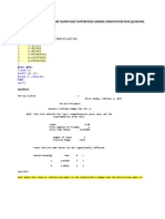 sample  DMRT PROGRAM AND OUTPUT