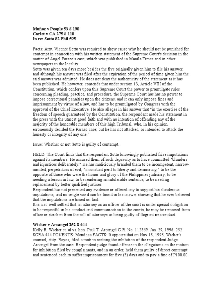 Analysis of Attorney Misconduct and Contempt of Court Cases in the