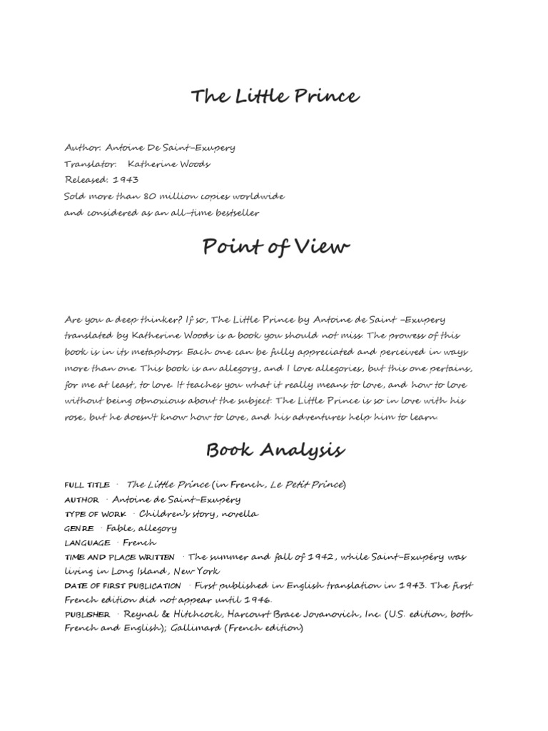 The Little Prince | PDF | Business