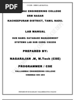 Cs2258 Dbms Lab Manual PDF