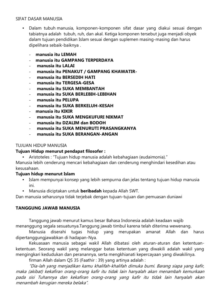 Sifat Dasar Manusia Pdf