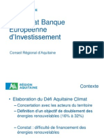 Partenariat Banque Européenne D'investissement: Conseil Régional D'aquitaine