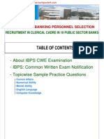 IBPS Common Written Examination Practice Paper