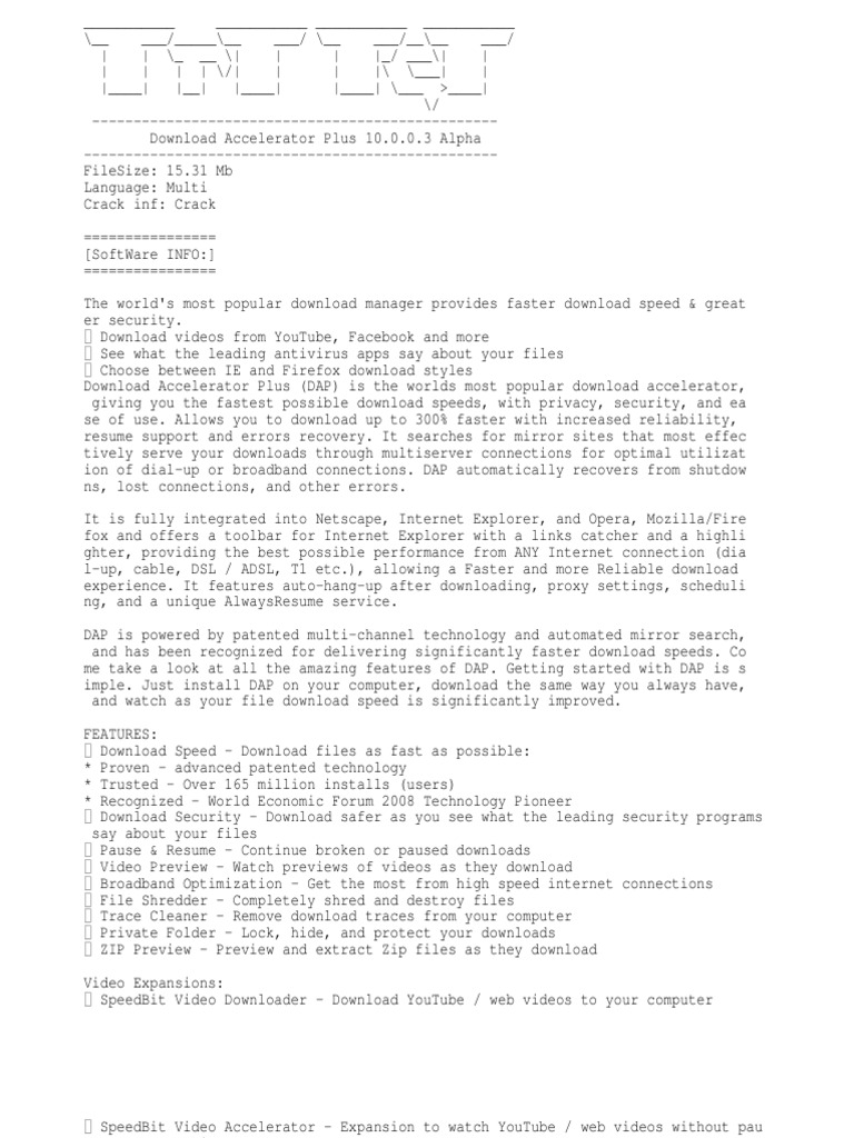 accelerator plus 10.0.0.3 alpha with crack free