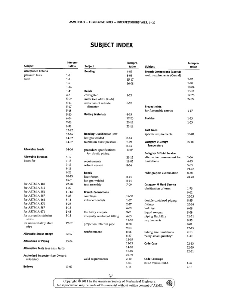 INTERPRETATION OF B31.3 Pipe (Fluid Conveyance) Leak