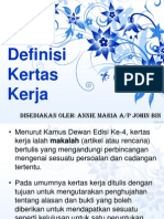 Definisi Kertas Kerja