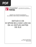 Diponibilidad Lexica