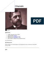 Gustave Eiffel engineer biography and Eiffel Tower facts