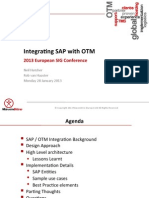 2013 OTM EU SIG: Integrating SAP With OTM