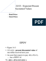 EPDV Lectures Calculate Expected Present Discounted Values of Bonds Stocks