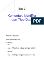 Bab 2 Identifier Dan Tipe Data