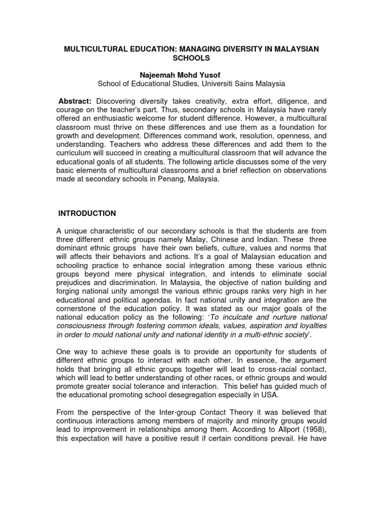 Multicultural Education | PDF | Social Science | Science & Mathematics