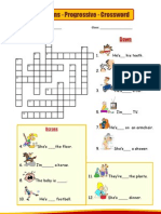 Progressive Actions Crossword Puzzle