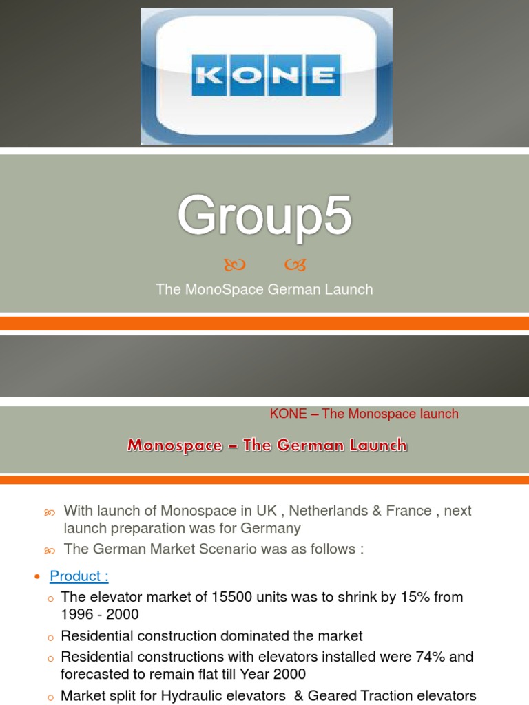 KONE Monospace Launch Strategy in Germany | PDF | Architect | Elevator