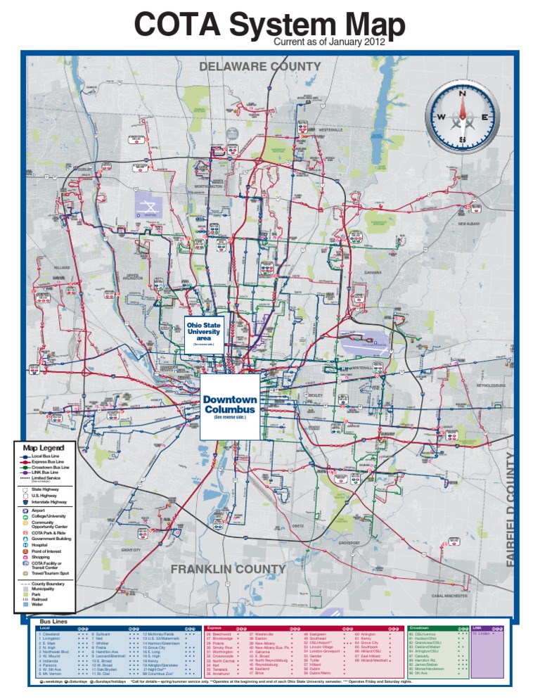 Cota System Columbus Ohio PDF Columbus Urban Geography
