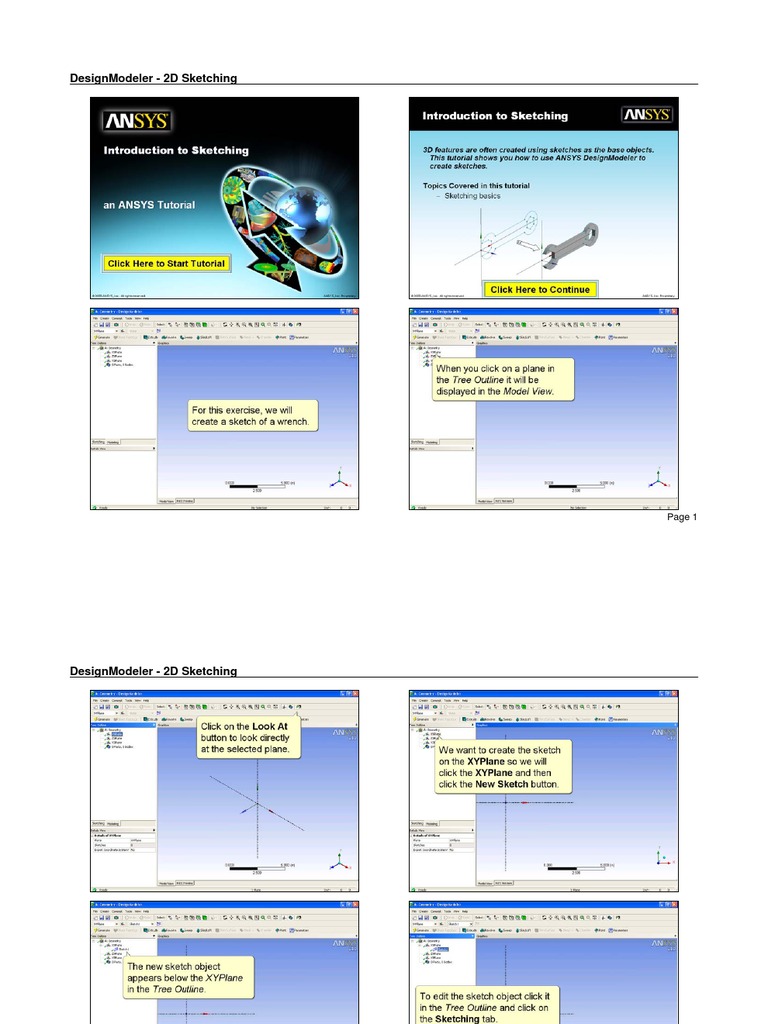 DesignModeler 2D Sketching Guide | PDF