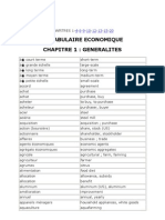 Anglais Vocabulaire Economique