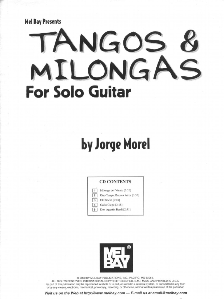 Morel Tangos & Milongas For Solo Guitar PDF PDF