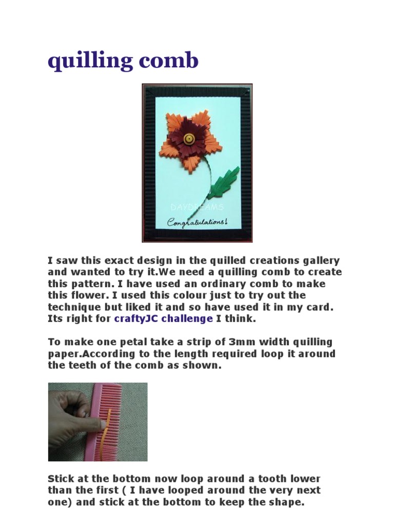 Quiling Comb | Download Free PDF | Nature | Leisure