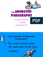 Elaborated Paragraphs .ppt